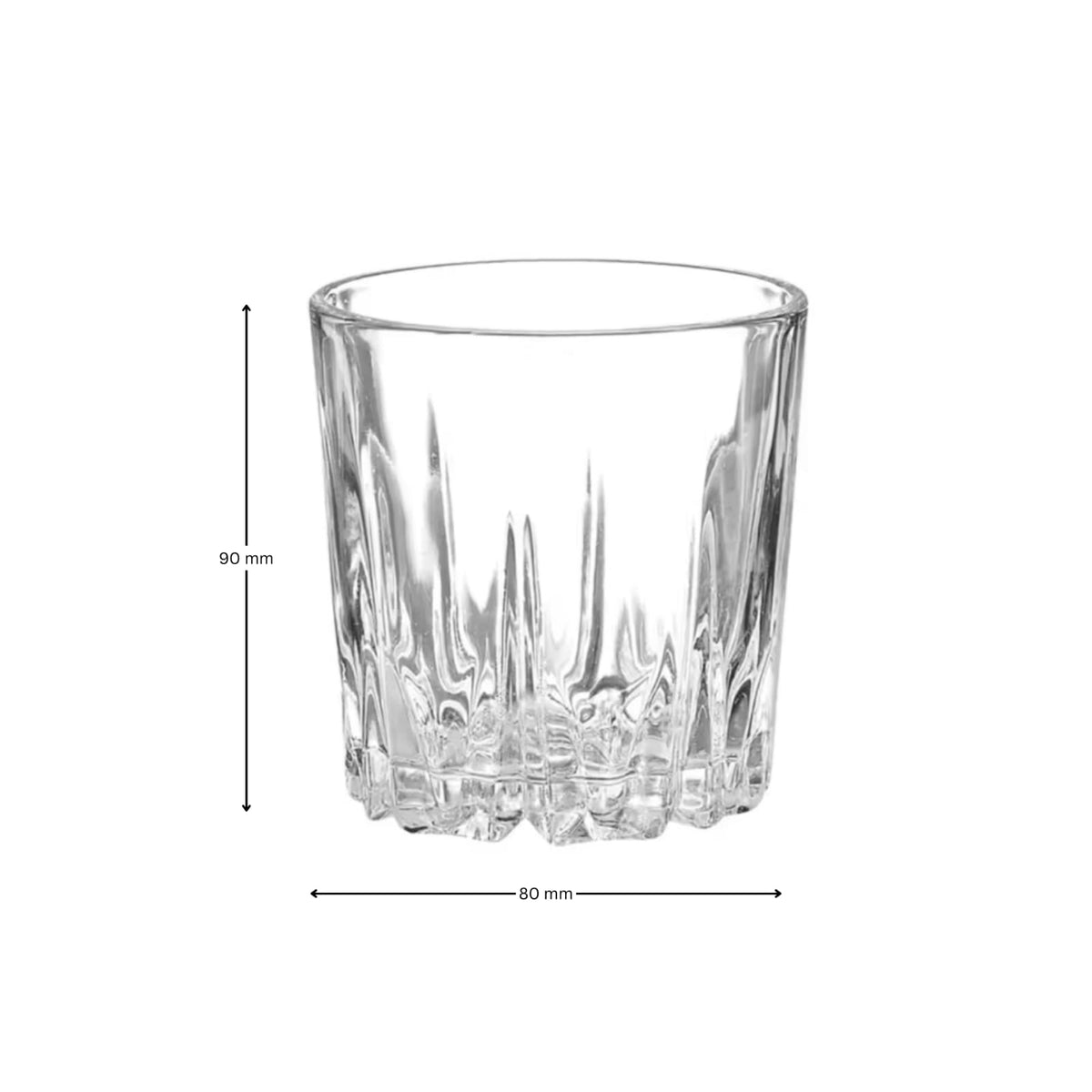 Glassence CutRock Whiskey Glass set ( pack of 6)