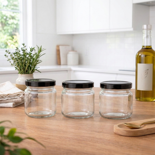 Glassence Classic Storage Glass Jar 350 ml - Pack of 3