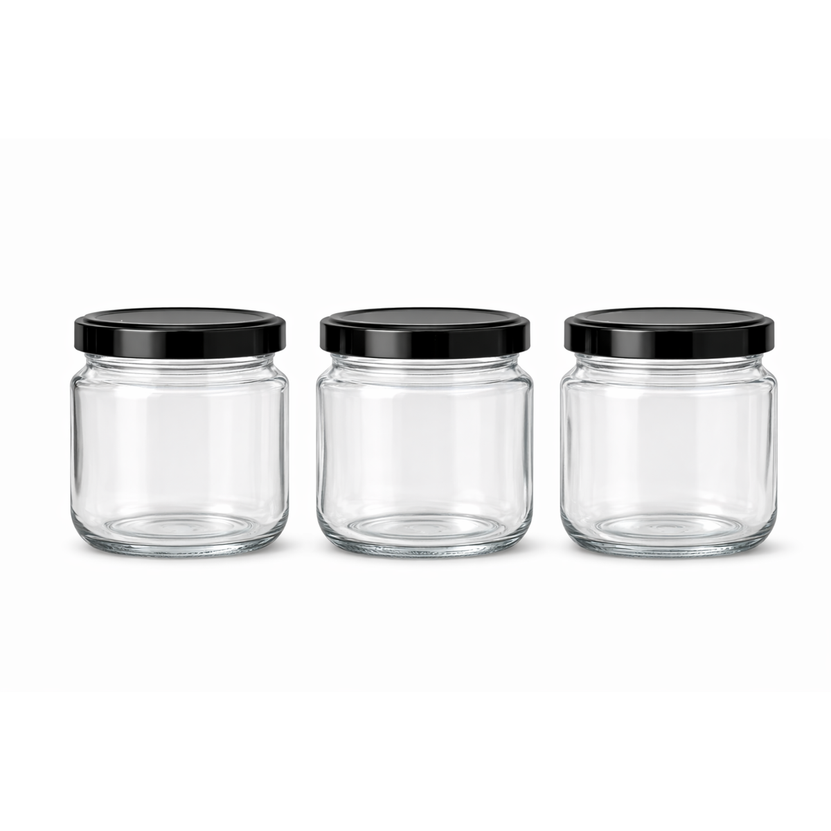 Glassence Classic Storage Glass Jar 350 ml - Pack of 3
