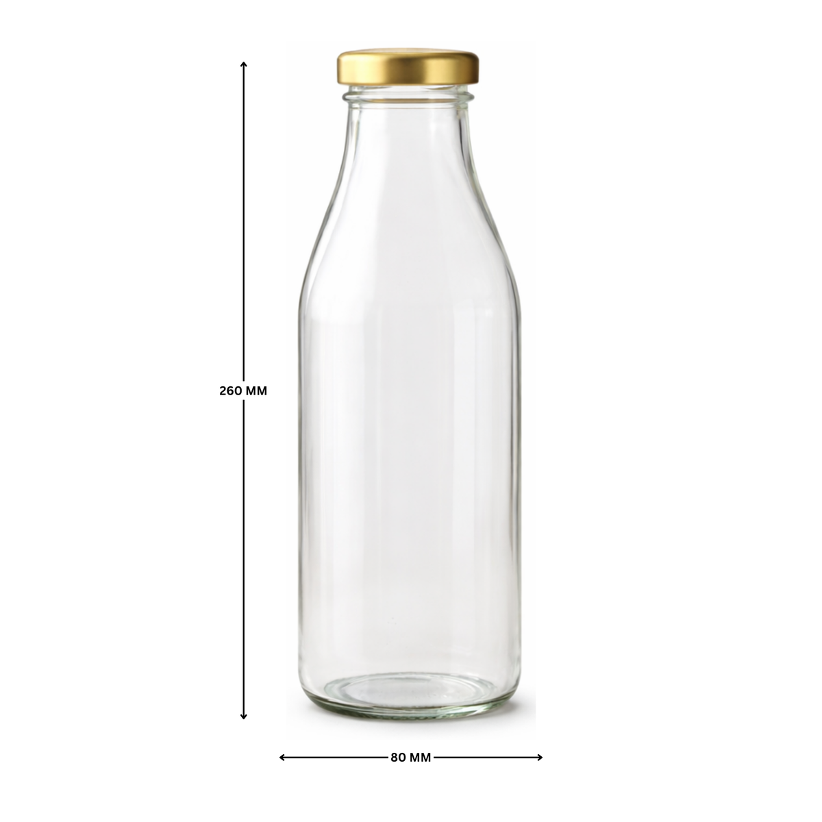 Glassence Classic Everyday 1000 ml Glass Water Bottle - Pack of 2