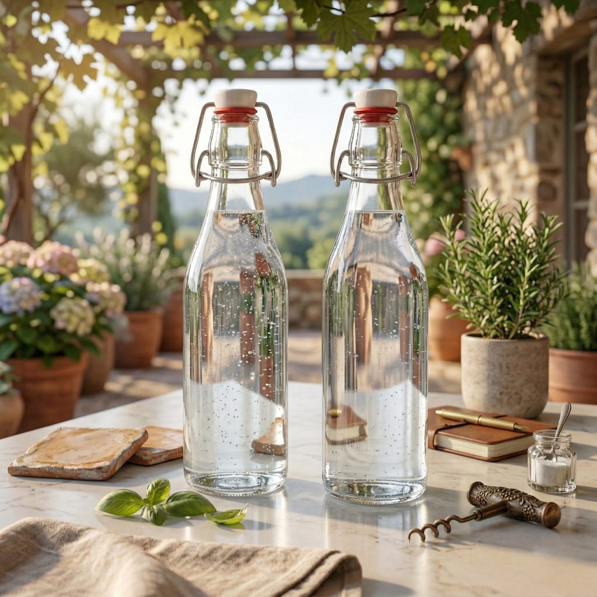 Glassence Classic swing Glass water bottle 1000ml