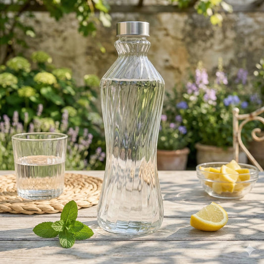 Glassence Elite Twist 1000ml Glass water Bottle