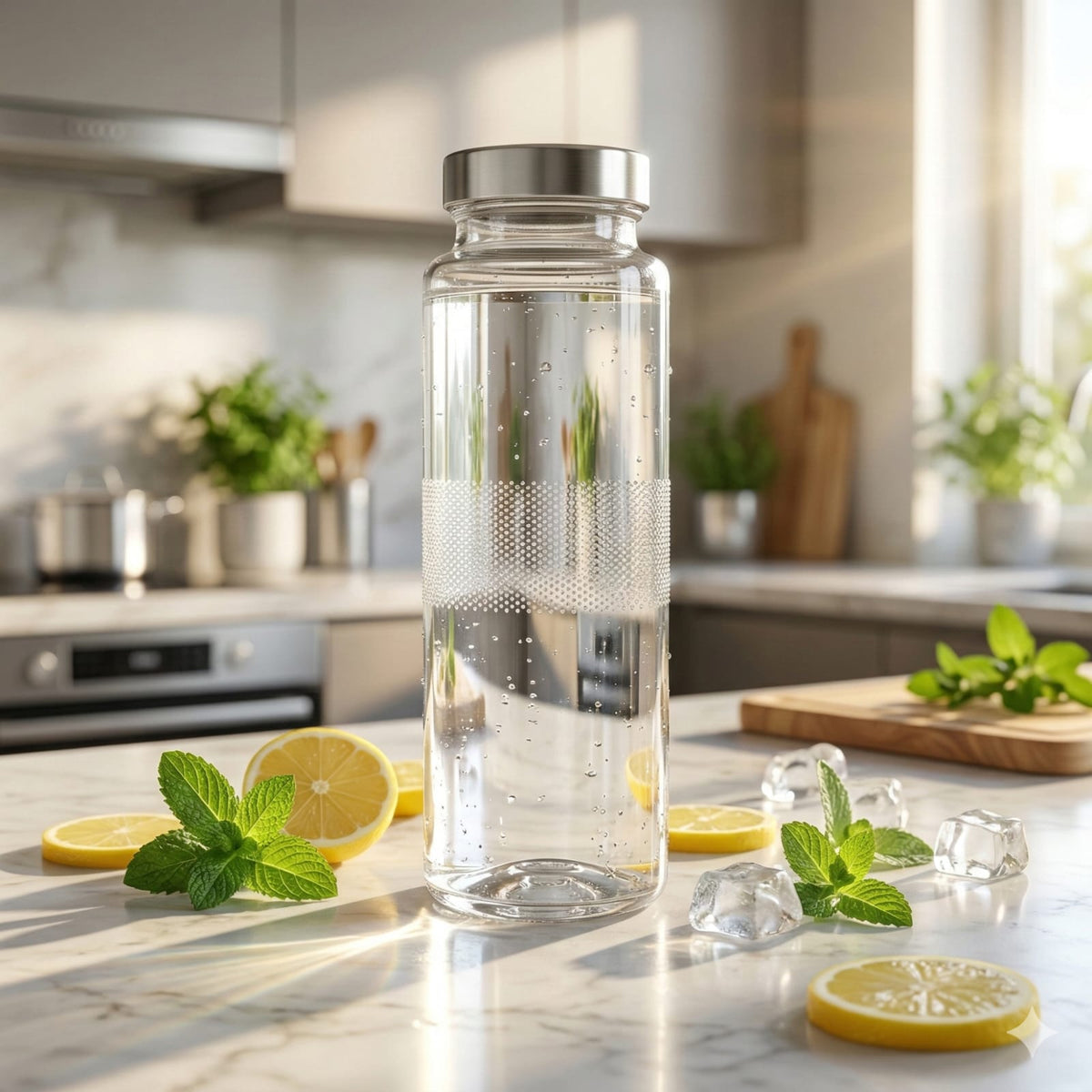 Glassence Classic DotGrip 500ml Glass water bottle