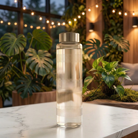Glassence Classic Dotgrip 750ml Glass water bottle