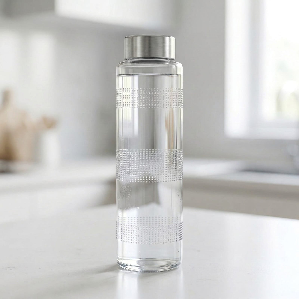 Glassence Classic Dotgrip 750ml Glass water bottle