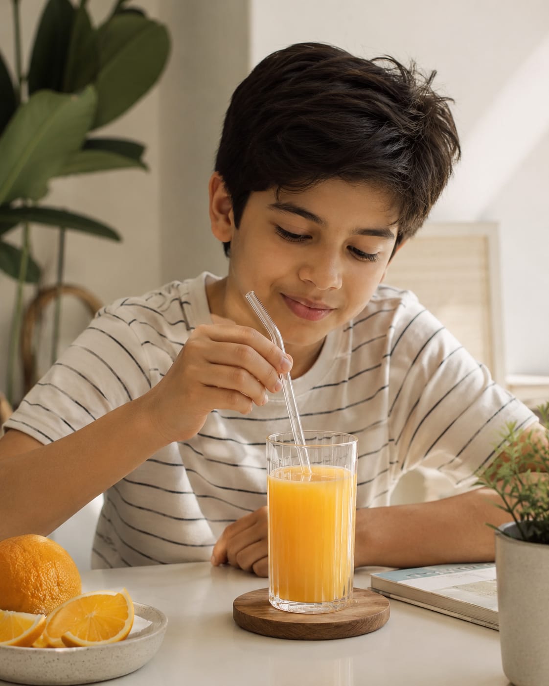 Glassence Glass Straw With Straw Cleaner - Pack Of 5
